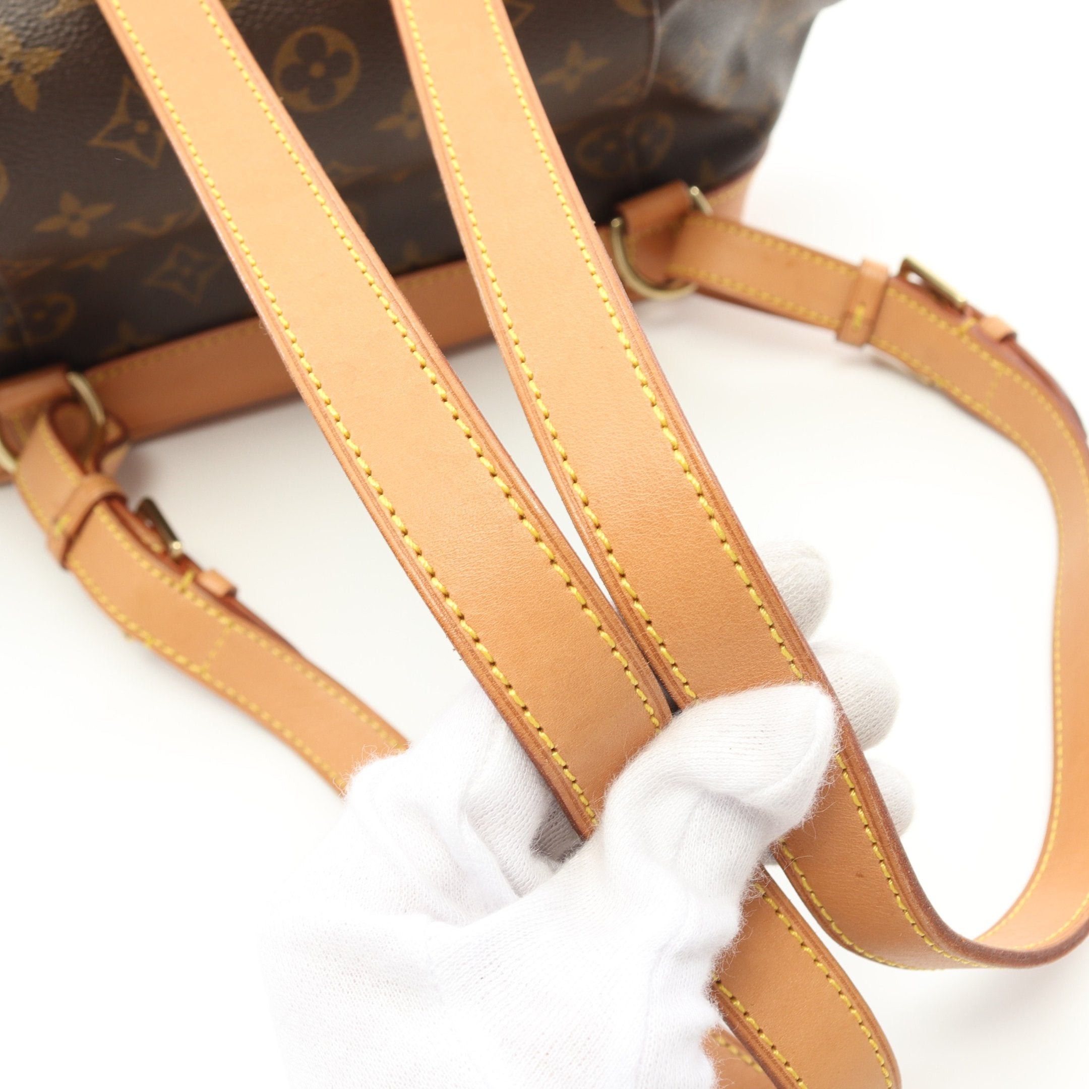 Louis Vuitton Louis Vuitton Montsouris Mm Monogram Backpack Rucksack Leather Brown Size ONE SIZE - 10 Thumbnail