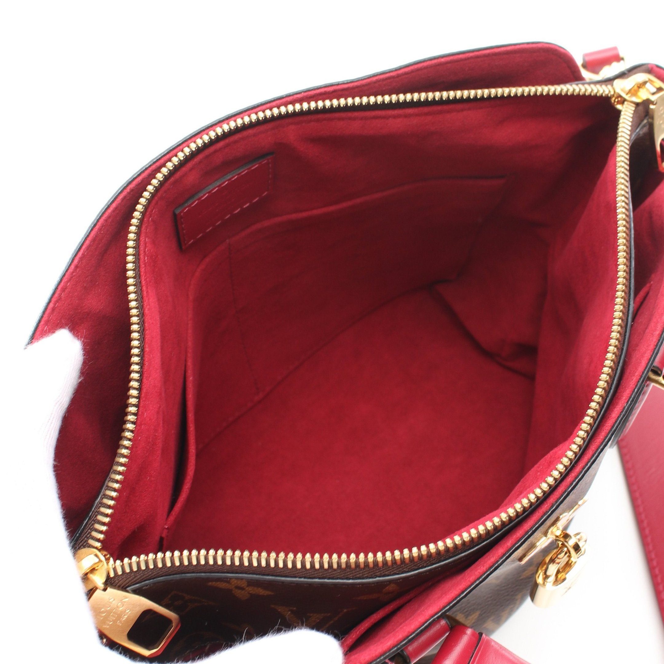 Louis Vuitton Louis Vuitton Flower Zipped Tote Pm Monogram Handbag Bag Leather Brown Bordeaux Size ONE SIZE - 3 Thumbnail