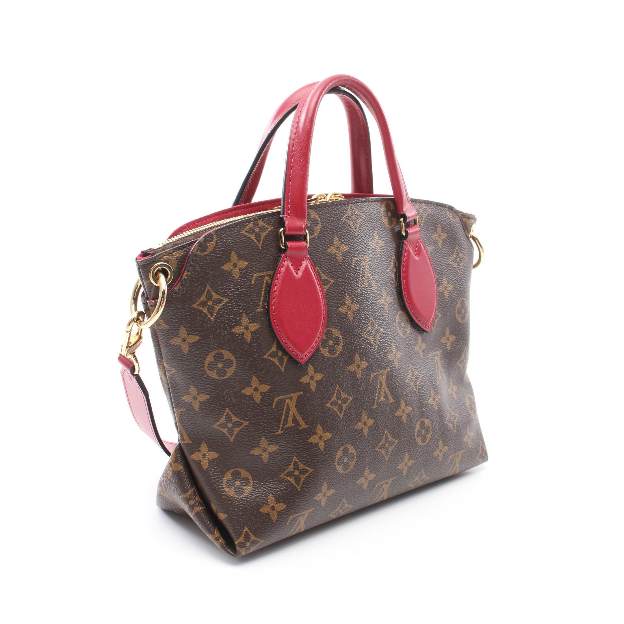 Louis Vuitton Louis Vuitton Flower Zipped Tote Pm Monogram Handbag Bag Leather Brown Bordeaux Size ONE SIZE - 2 Thumbnail