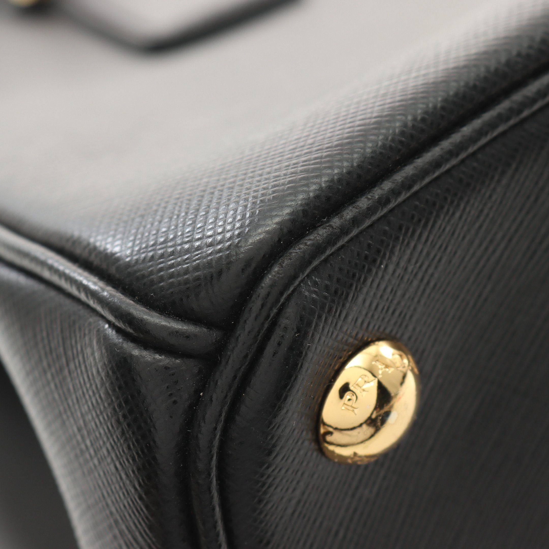 Prada Prada Saffiano Lux Galleria Handbag Leather Black Size ONE SIZE - 6 Thumbnail