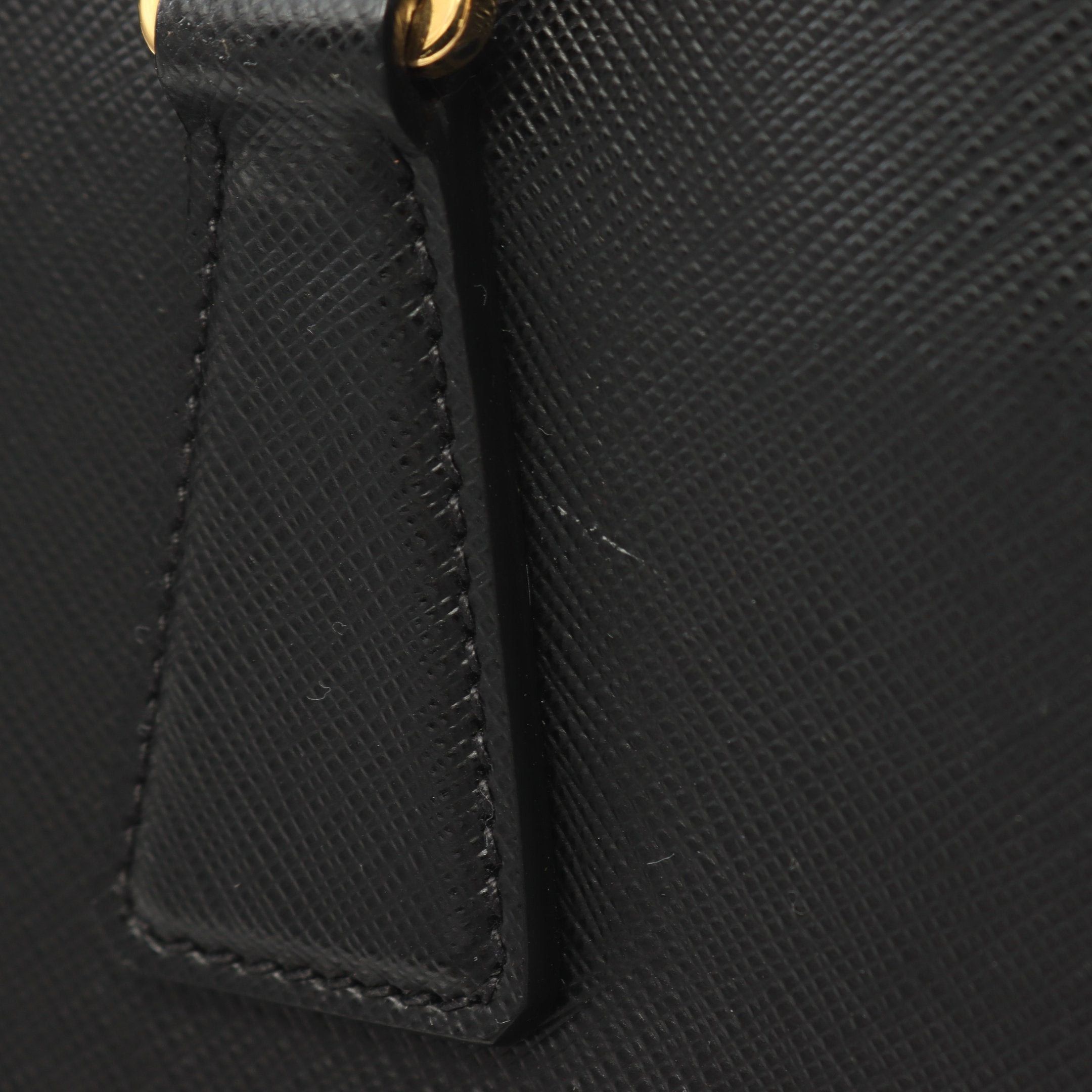 Prada Prada Saffiano Lux Galleria Handbag Leather Black Size ONE SIZE - 7 Thumbnail