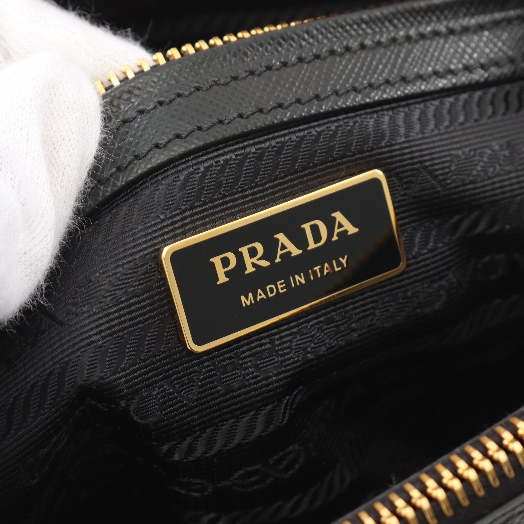 Prada Prada Saffiano Lux Galleria Handbag Leather Black Size ONE SIZE - 4 Thumbnail