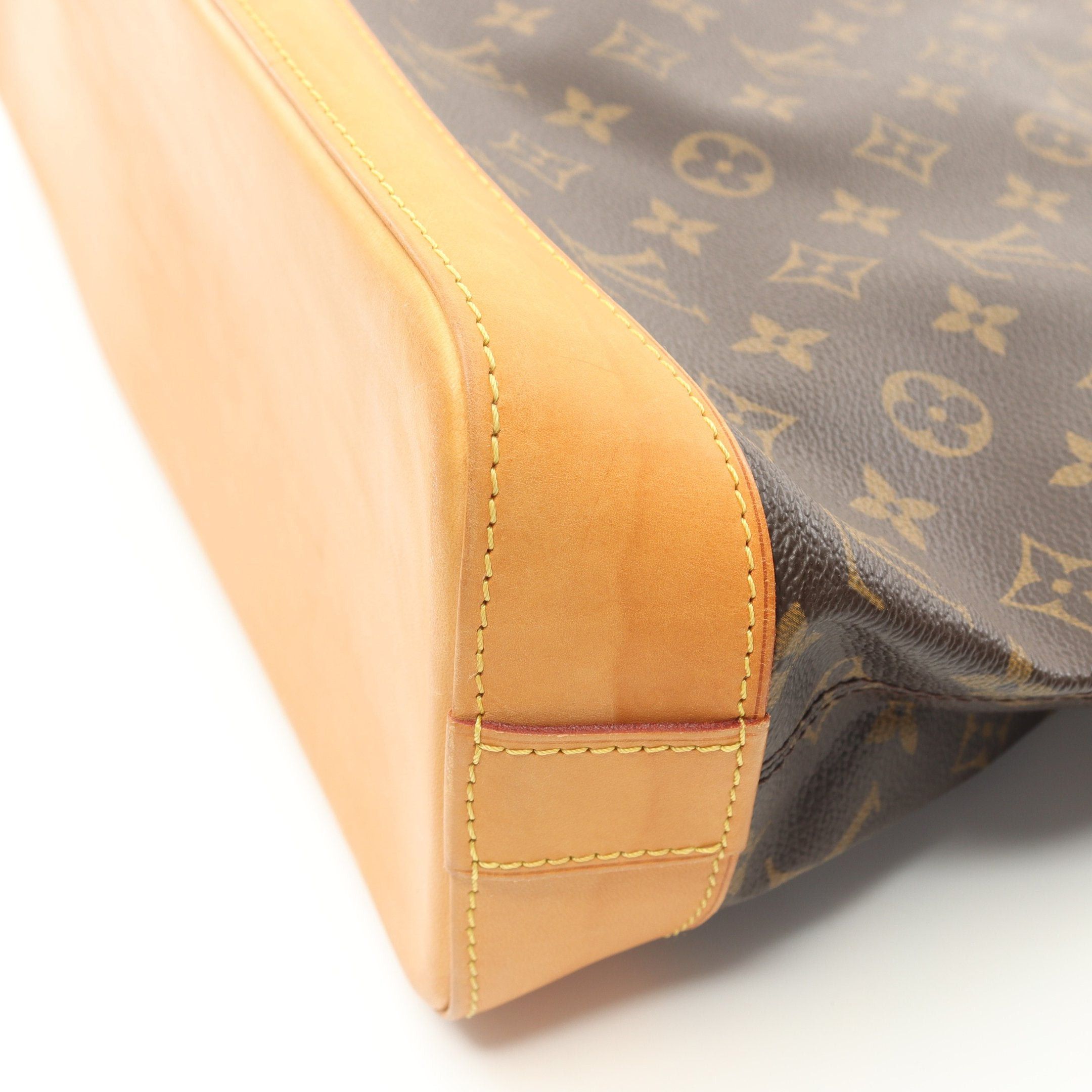 Louis Vuitton Lockit Horizontal Monogram Handbag Tote Bag Leather Brown