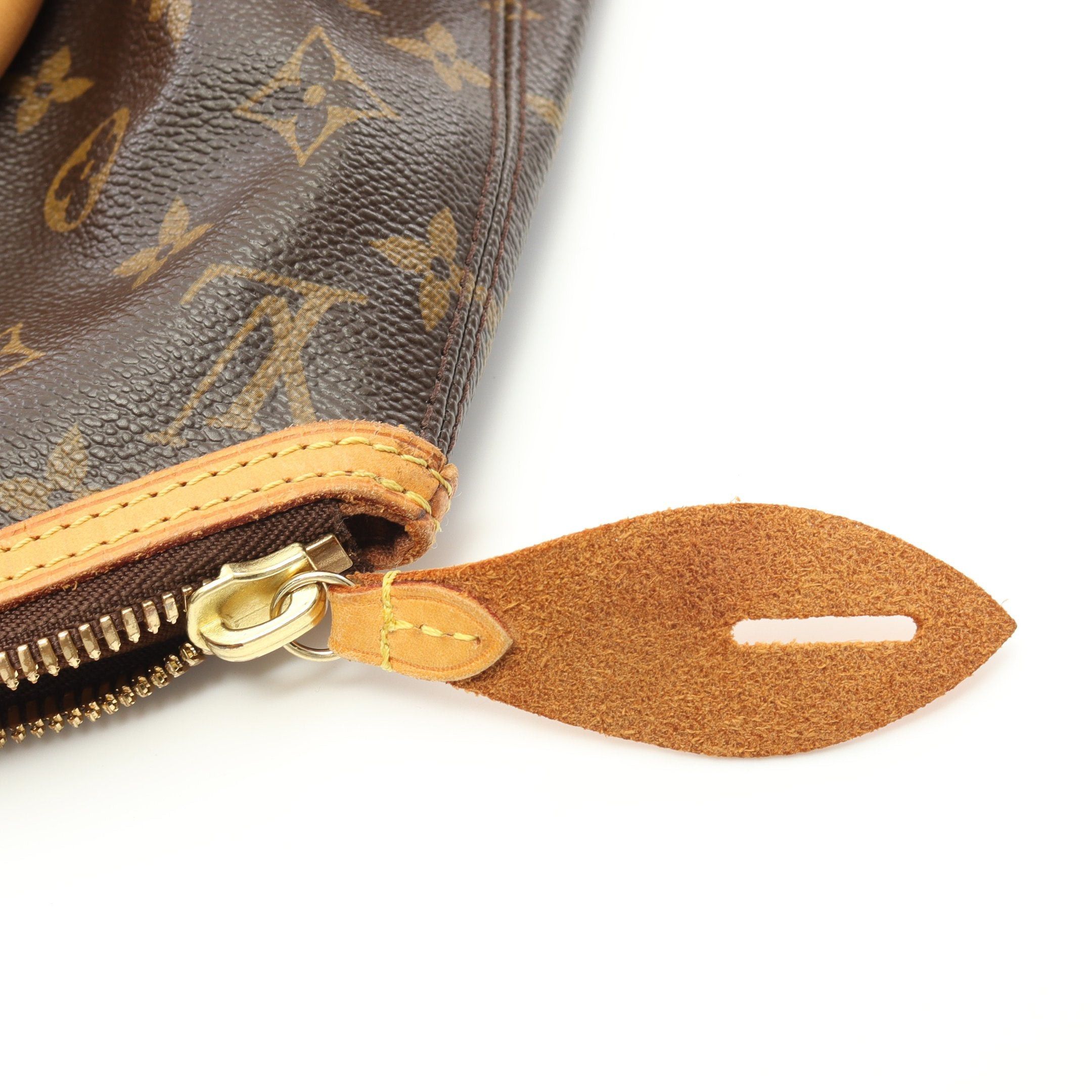 Louis Vuitton Lockit Horizontal Monogram Handbag Tote Bag Leather Brown