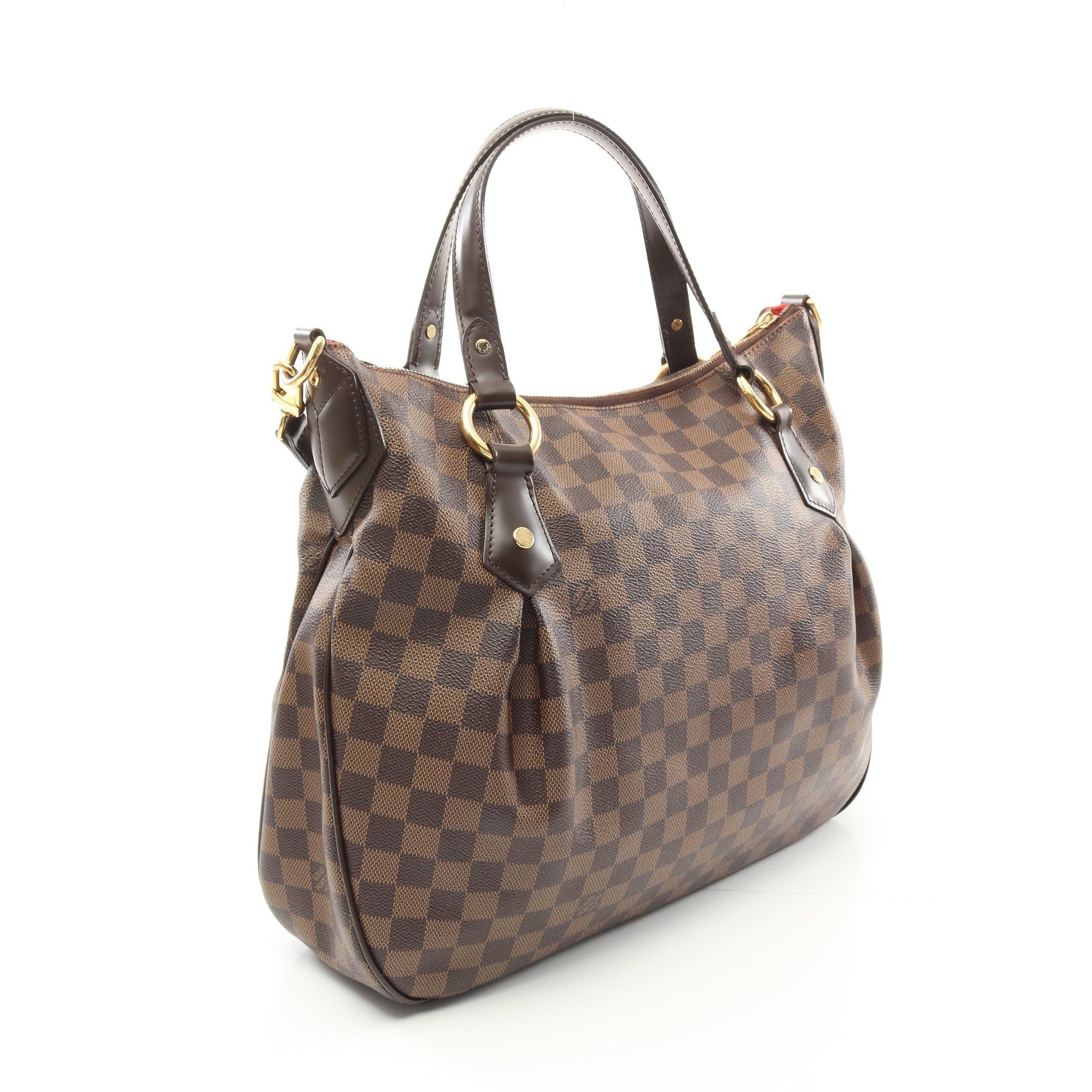 Louis Vuitton Louis Vuitton Evora Mm Damier Ebene Handbag Leather Brown Size ONE SIZE - 2 Thumbnail