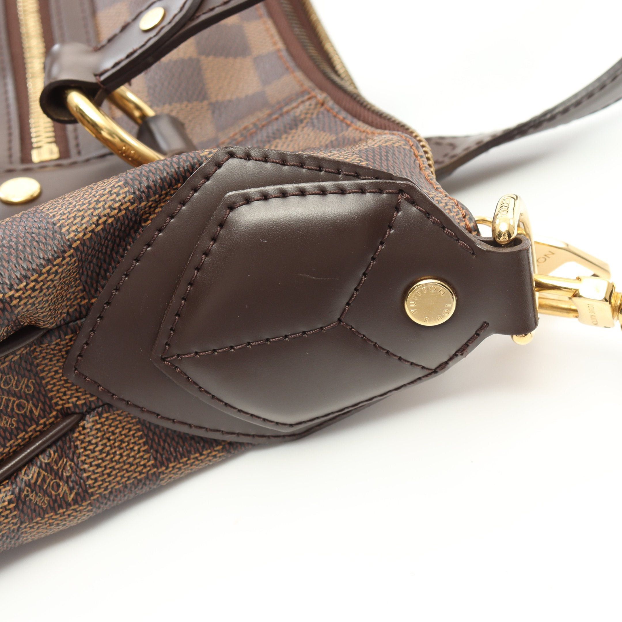 Louis Vuitton Louis Vuitton Evora Mm Damier Ebene Handbag Leather Brown Size ONE SIZE - 8 Thumbnail