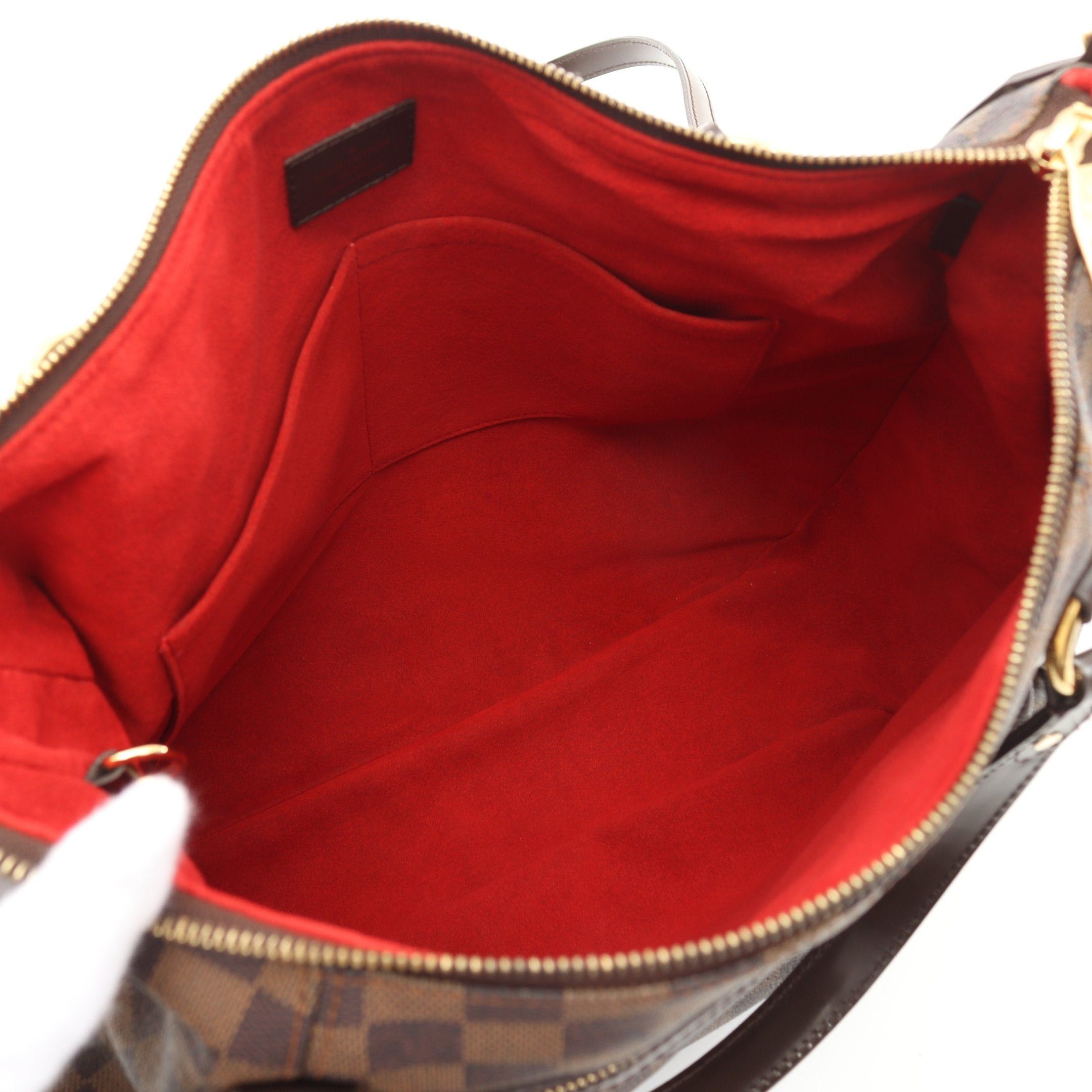 Louis Vuitton Louis Vuitton Evora Mm Damier Ebene Handbag Leather Brown Size ONE SIZE - 3 Thumbnail