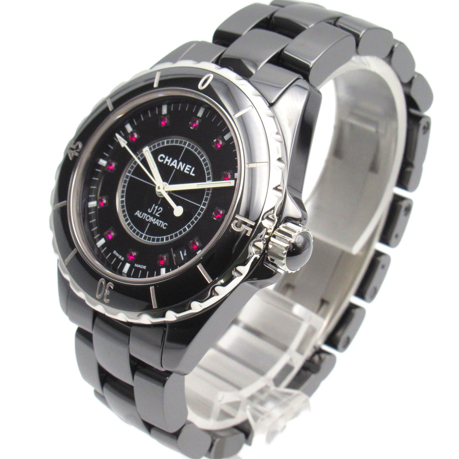 Chanel Chanel J12 12P Ruby Mens Watch Automatic Winding Ceramic Black Size ONE SIZE - 2 Thumbnail