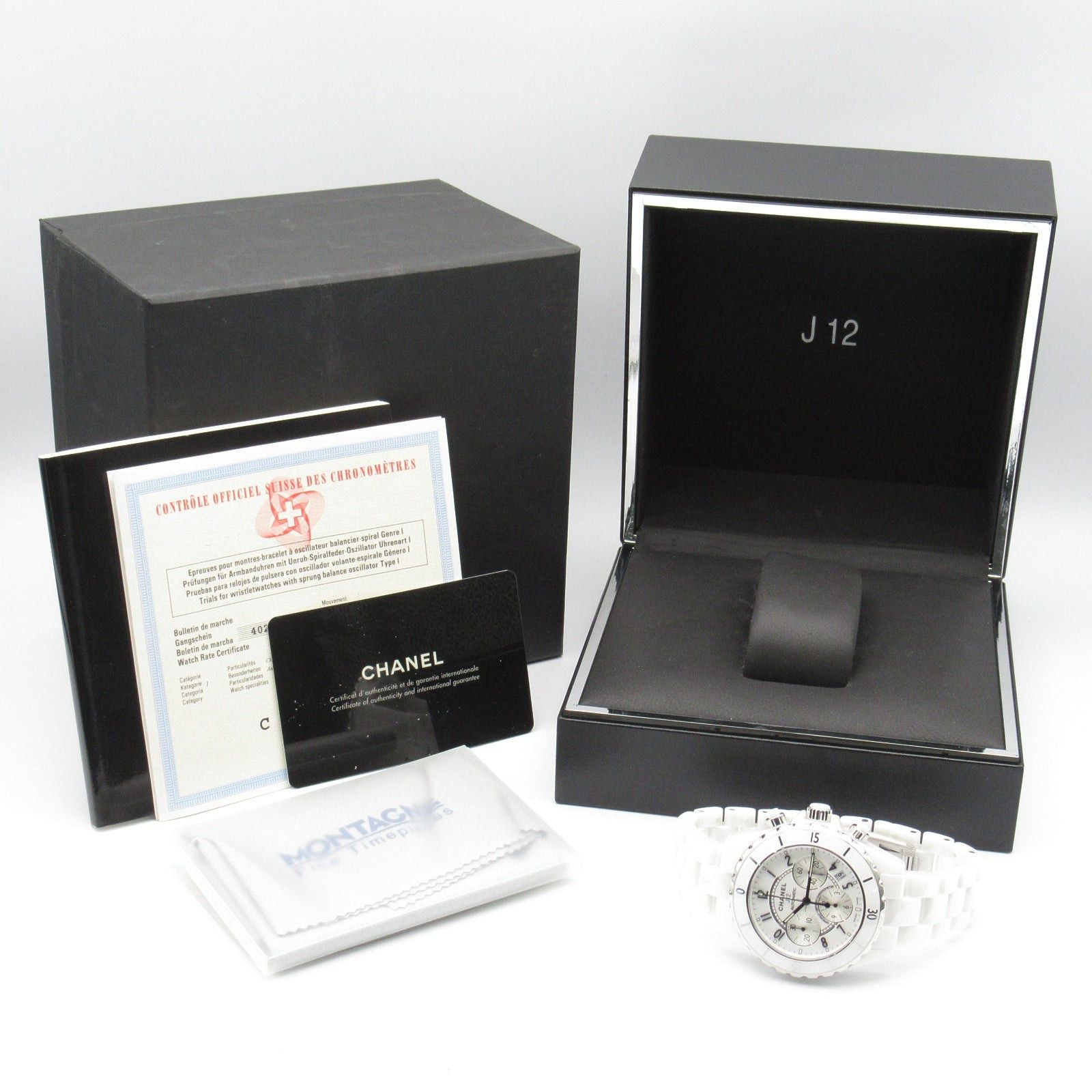 Chanel Chanel J12 Chronograph Mens Watch Automatic Winding Ceramic White Size ONE SIZE - 10 Thumbnail
