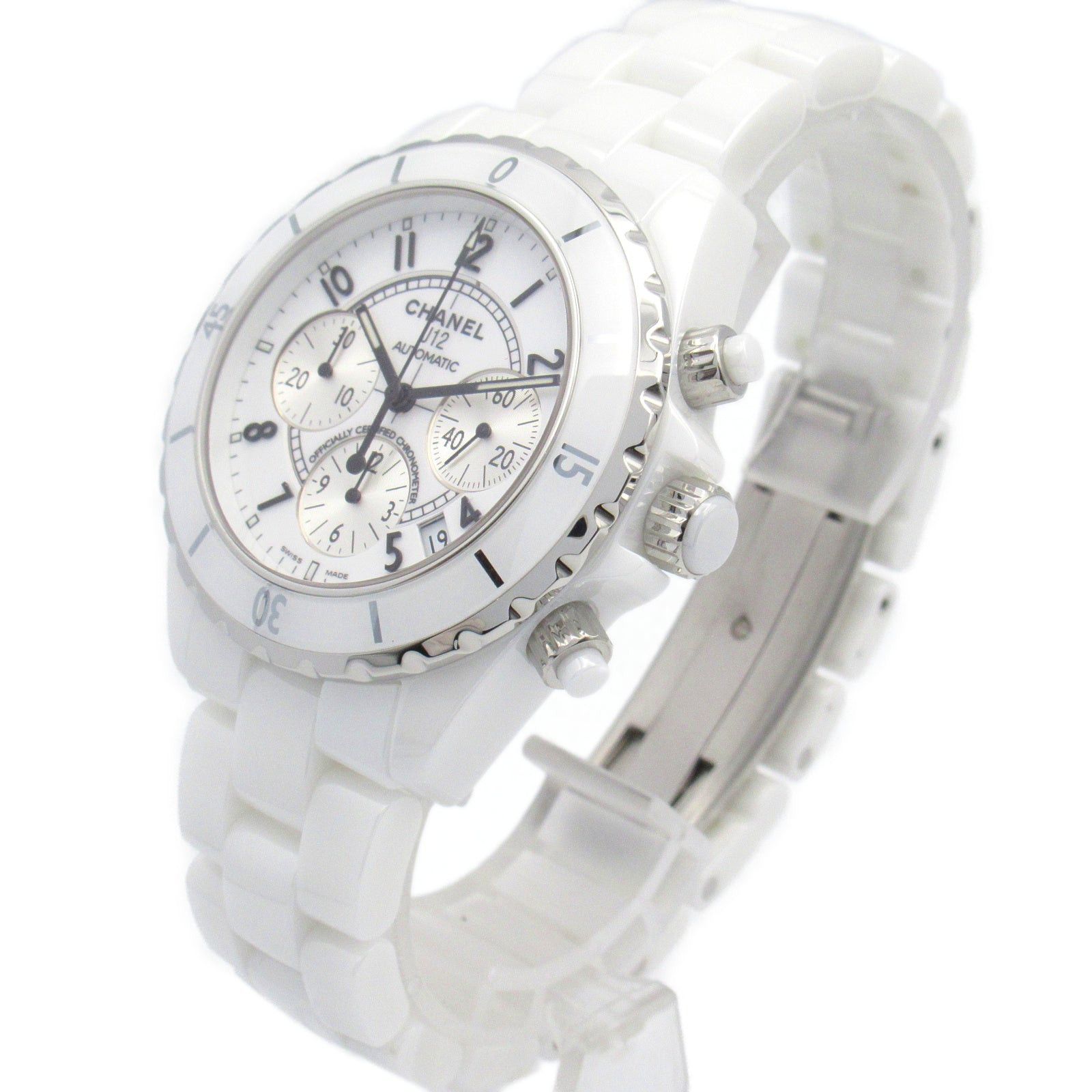Chanel Chanel J12 Chronograph Mens Watch Automatic Winding Ceramic White Size ONE SIZE - 2 Thumbnail
