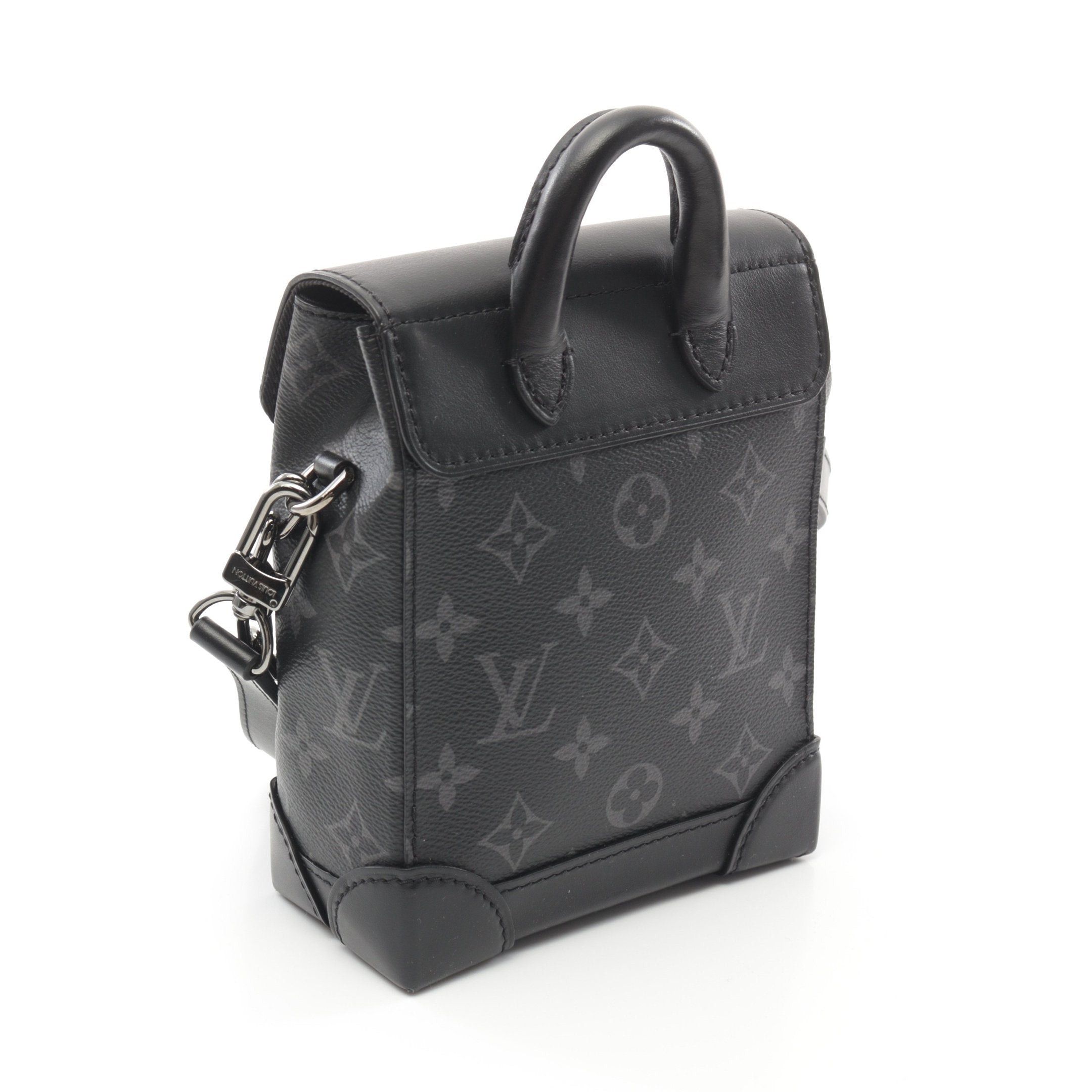 Louis Vuitton Louis Vuitton Nano Steamer Monogram Eclipse Shoulder Bag Leather Black Size ONE SIZE - 2 Thumbnail