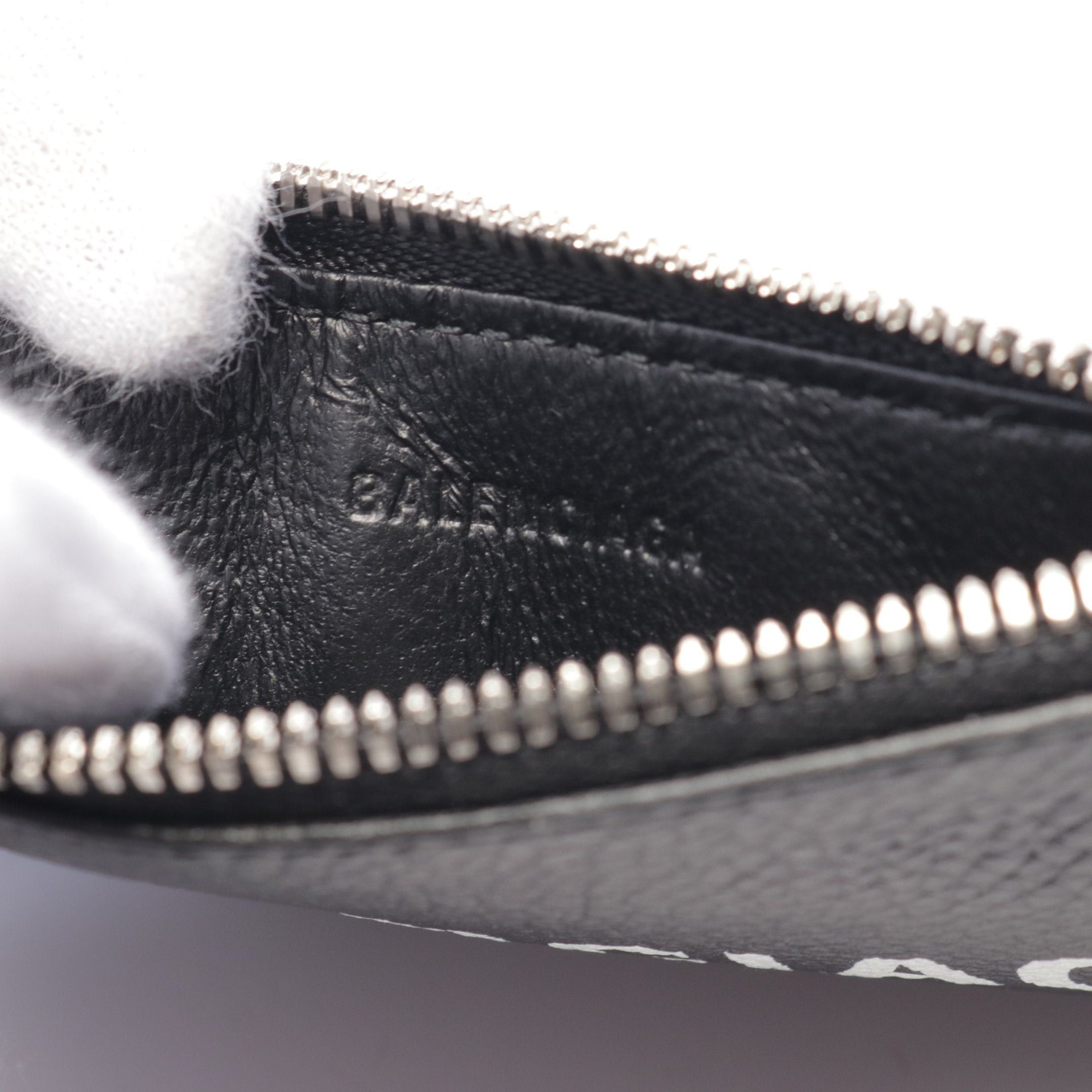 Balenciaga Balenciaga Cash Card Case Coin Purse Leather Black With Neck Strap Size ONE SIZE - 4 Thumbnail