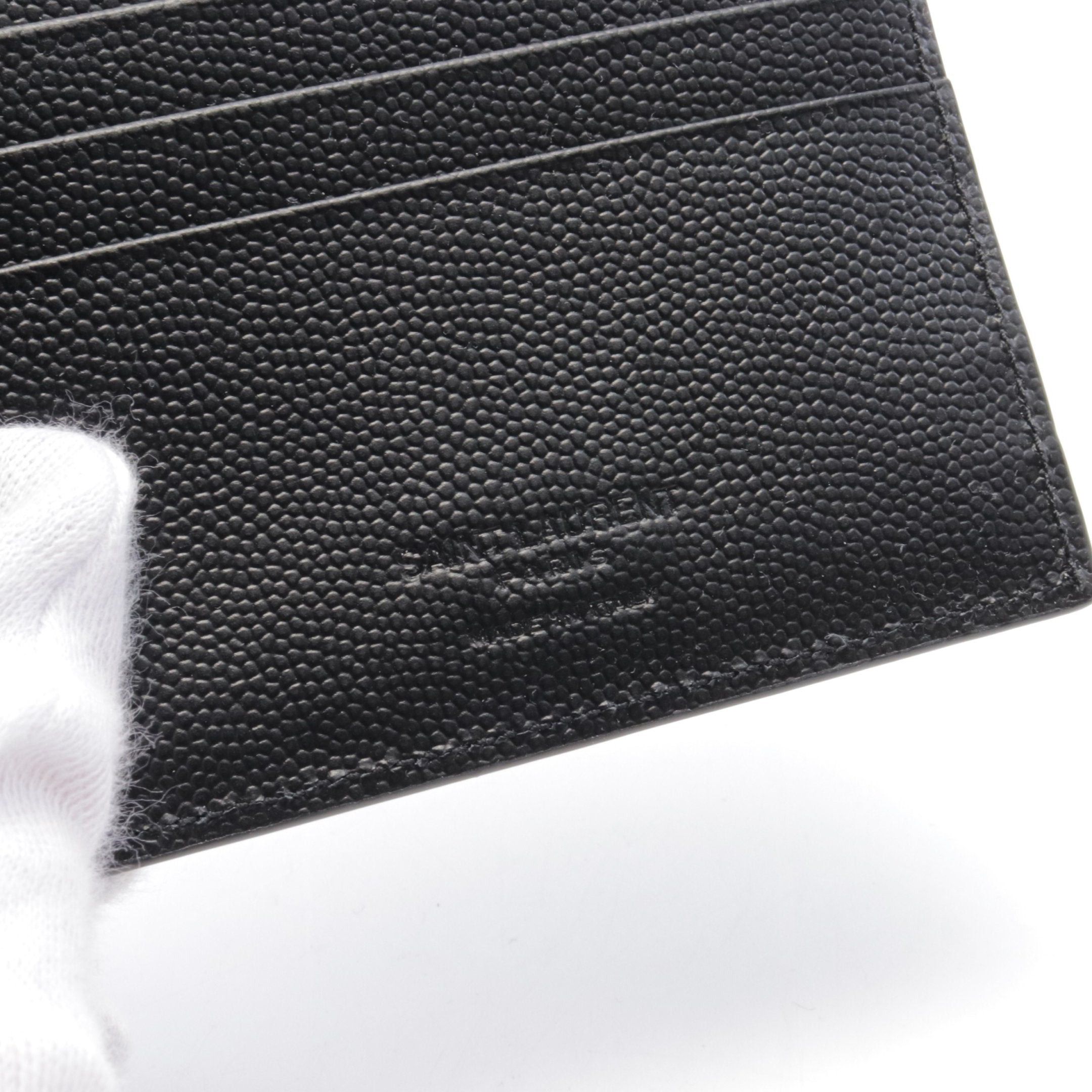 Yves Saint Laurent Yves Saint Laurent Classic Saint Laurent Bill Clip Wallet Bi-Fold Leather Black Size ONE SIZE - 4 Thumbnail