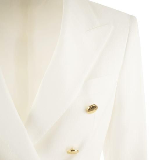 Tagliatore TAGLIATORE Women Suit Set J ALICYA10B PE 340159 U 24E182 WHITE Size L / US 10 / IT 46 - 4 Thumbnail