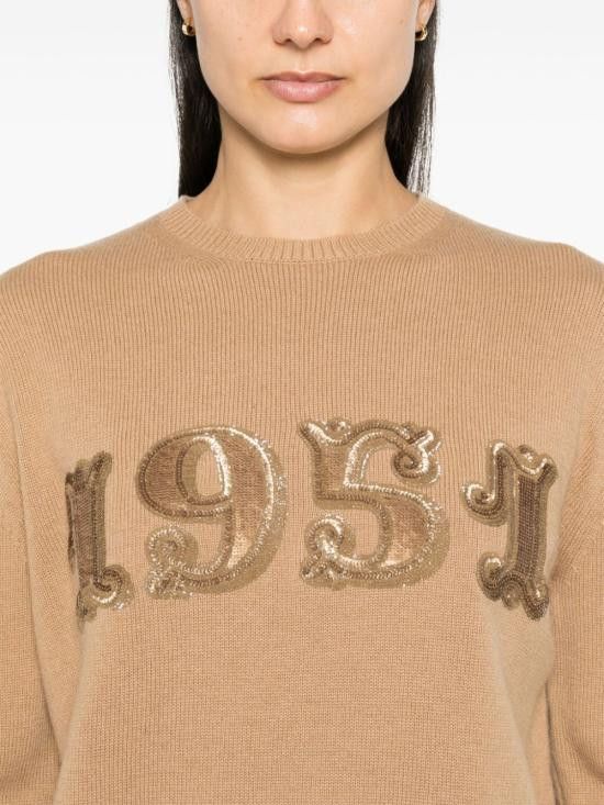 Max Mara MAX MARA Women Sweater 2421366222600 PLATA025 Brown Size L / US 10 / IT 46 - 5 Thumbnail