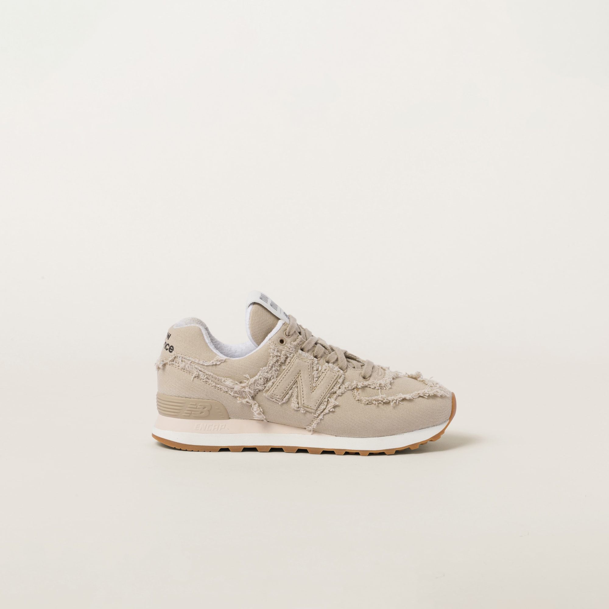 Miu Miu New Balance 574 x Miu Miu denim sneakers Size US 4.5 / IT 34.5 - 2 Thumbnail