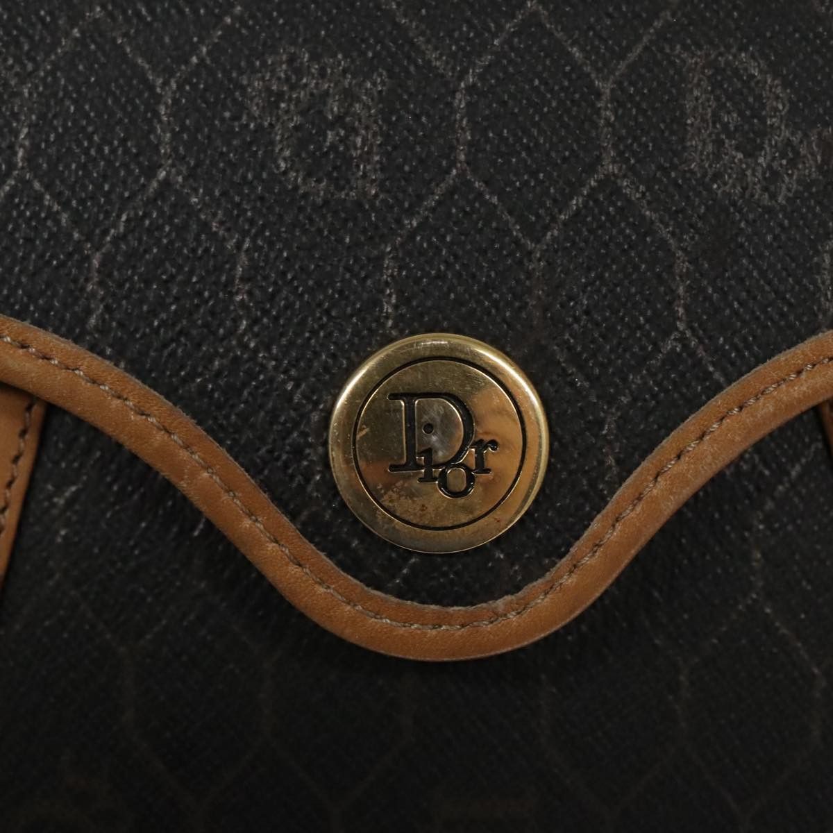 Dior Honeycomb Black Canvas Shoulder Bag (Pre-Owned) Size ONE SIZE - 9 Thumbnail