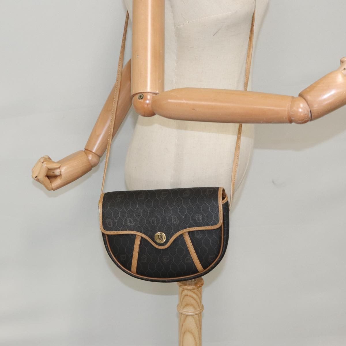Dior Honeycomb Black Canvas Shoulder Bag (Pre-Owned) Size ONE SIZE - 11 Thumbnail