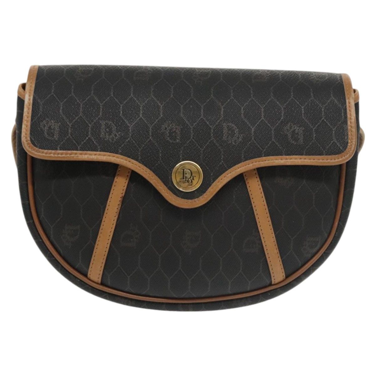 Dior Honeycomb Black Canvas Shoulder Bag (Pre-Owned) Size ONE SIZE - 12 Thumbnail
