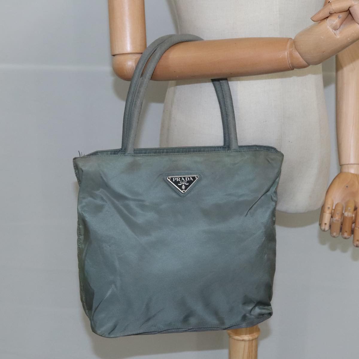 Prada Tessuto Khaki Synthetic Handbag (Pre-Owned) Size ONE SIZE - 11 Thumbnail