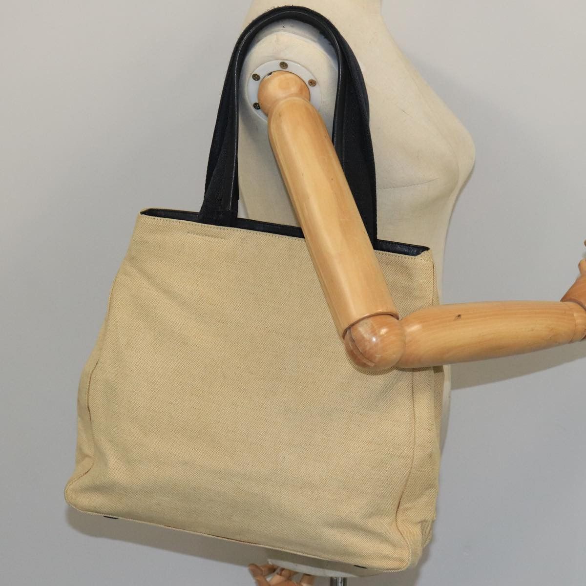 Prada Beige Canvas Tote Bag (Pre-Owned) Size ONE SIZE - 11 Thumbnail