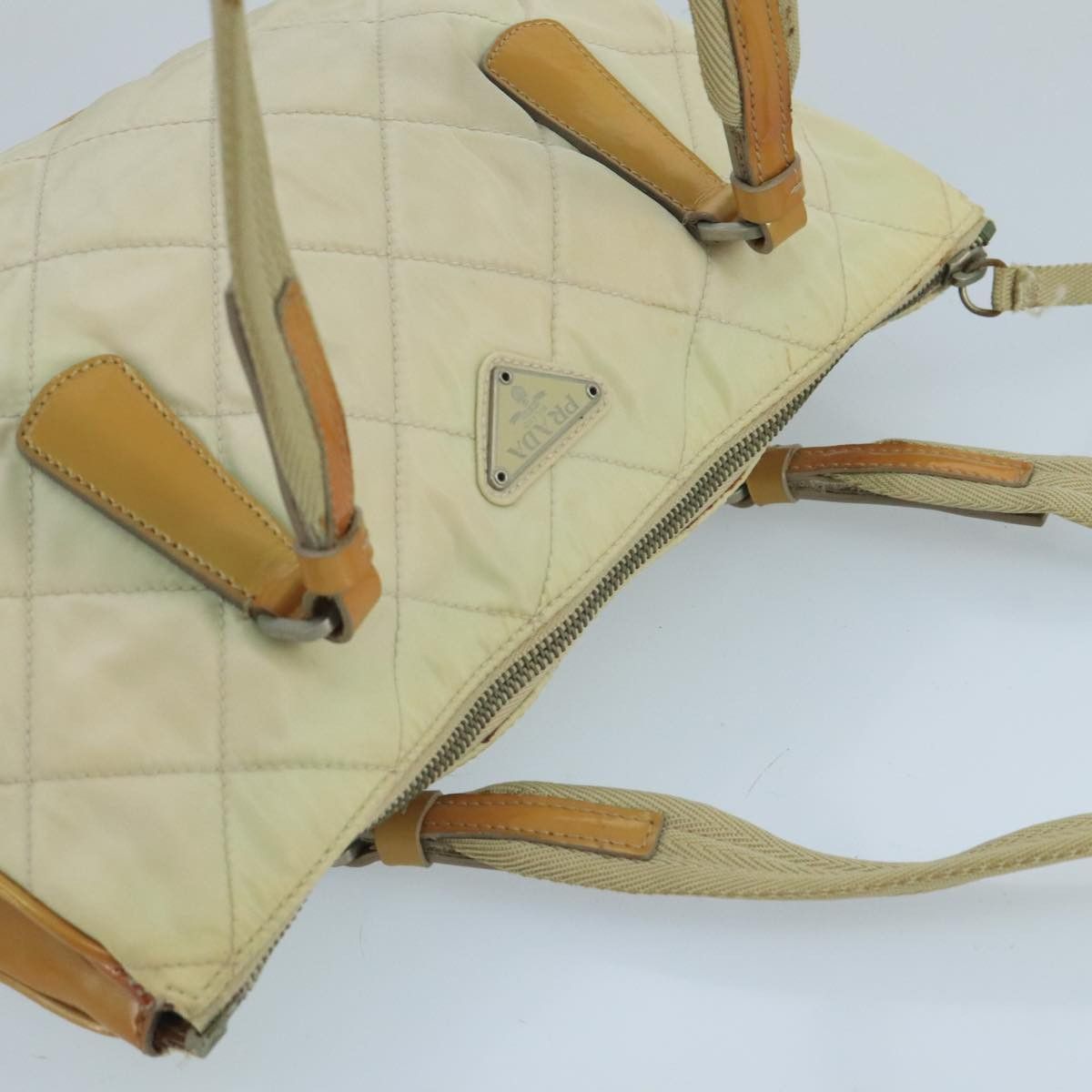 Prada Tessuto Beige Synthetic Shoulder Bag (Pre-Owned) Size ONE SIZE - 14 Thumbnail