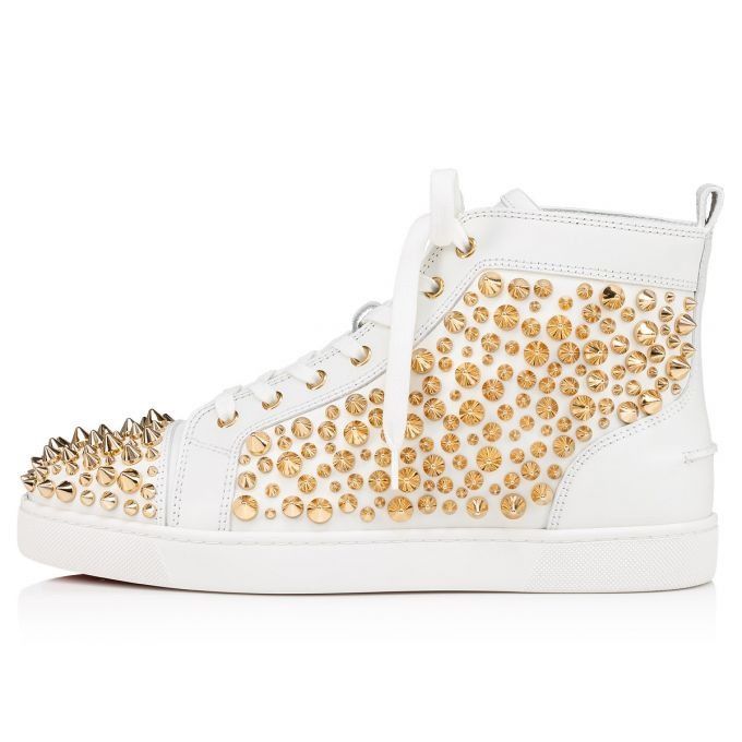 Christian Louboutin Louis Spikes 2022 N White Size US 11 / EU 44 - 4 Thumbnail