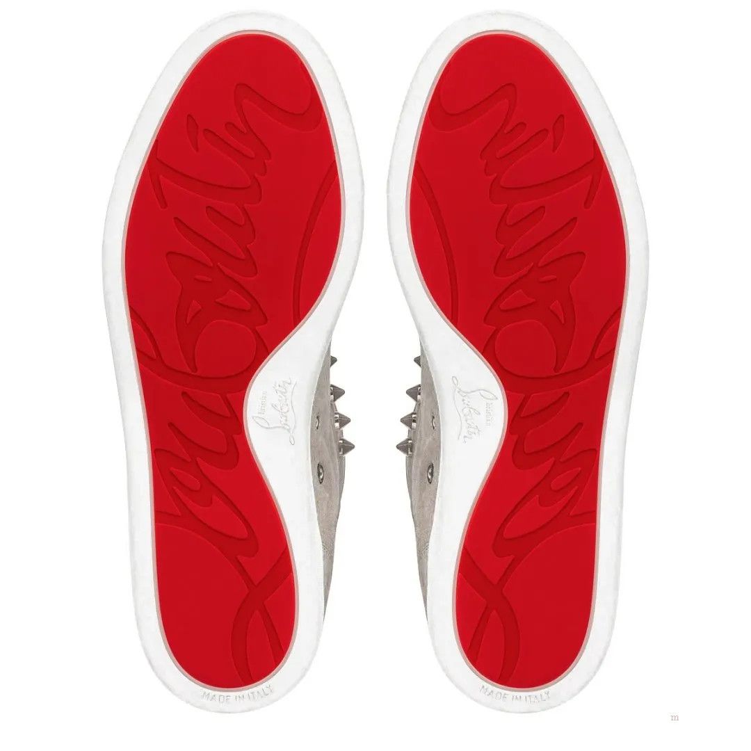 Christian Louboutin F.A.V Fique A Vontade Mid Cut High Top Sneaker Gray Size US 6 / EU 39 - 5 Thumbnail