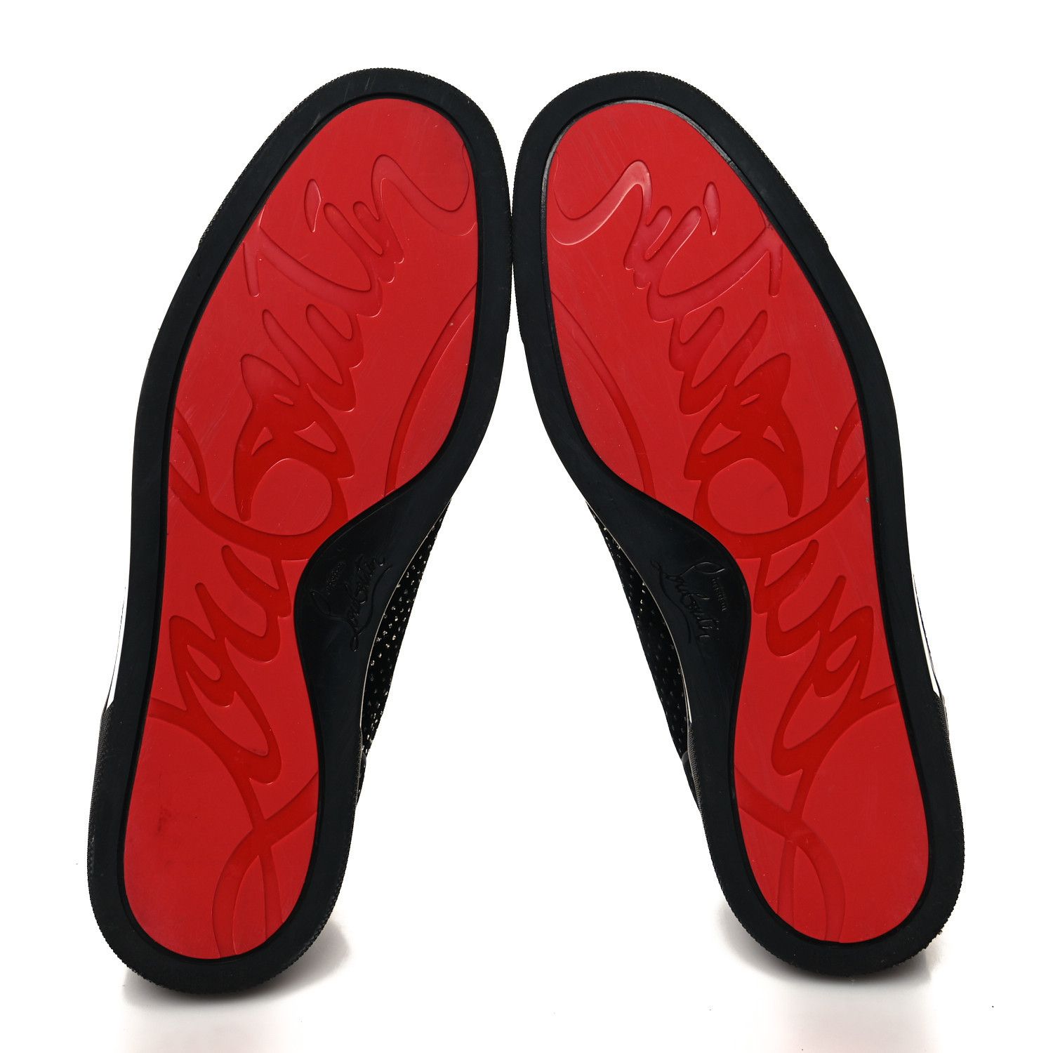 Christian Louboutin Louis Junior Orlato Velvet River Crystal Black Size US 7 / EU 40 - 4 Thumbnail