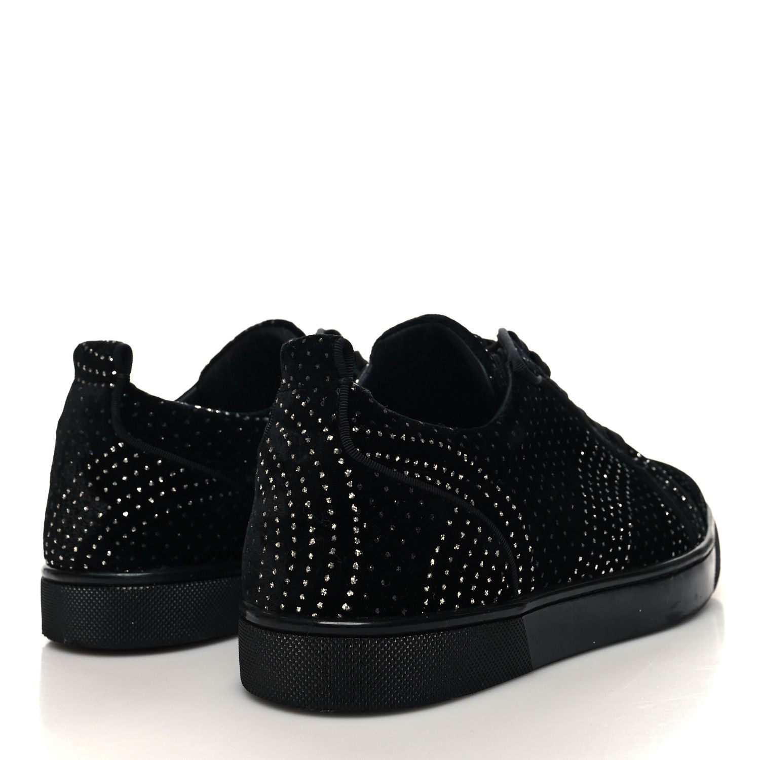 Christian Louboutin Louis Junior Orlato Velvet River Crystal Black Size US 13 / EU 46 - 3 Thumbnail