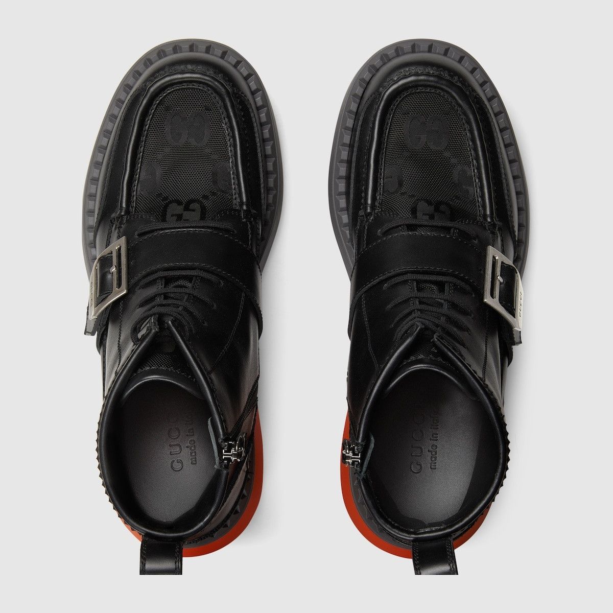 Gucci GG Lace Up Monogram Boots Size US 7 / EU 40 - 5 Thumbnail