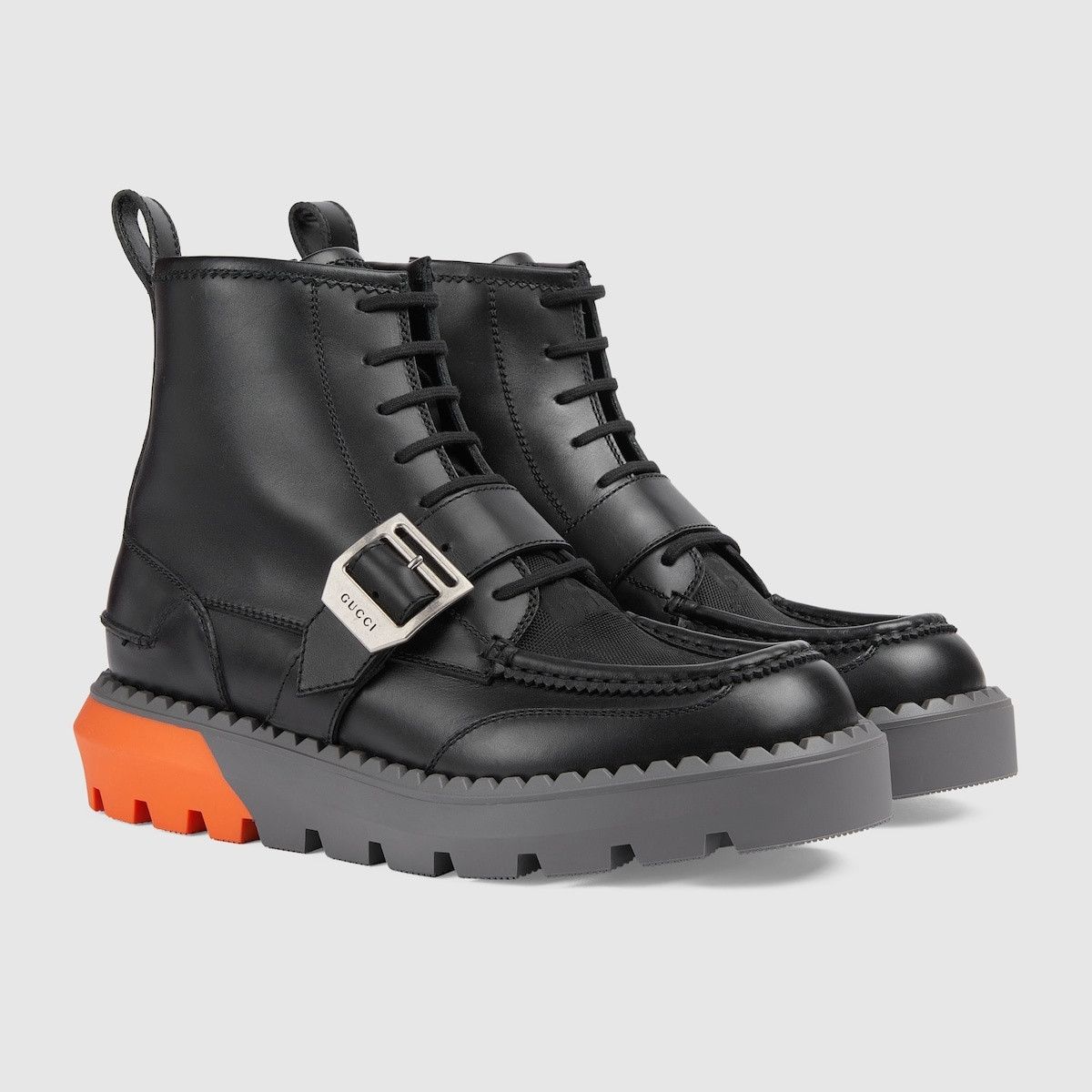Gucci GG Lace Up Monogram Boots Size US 12 / EU 45 - 2 Thumbnail