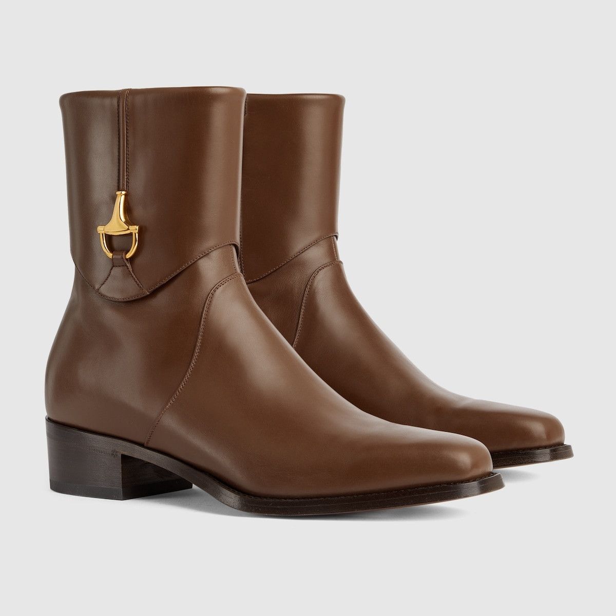 Gucci Men's Horsebit Ankle Boots in brown Size US 13 / EU 46 - 2 Thumbnail