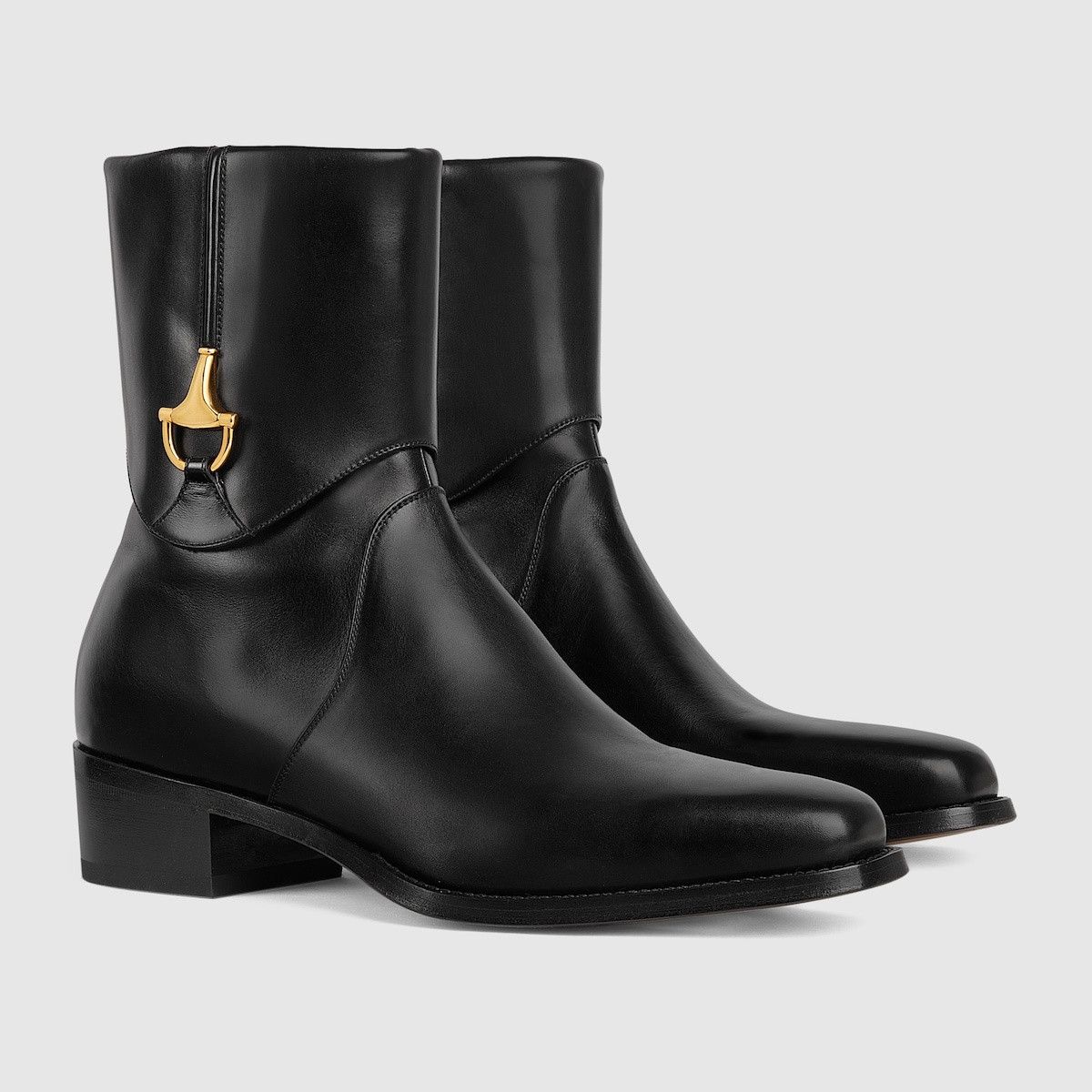 Gucci Men's Horsebit Ankle Boots in black Size US 9 / EU 42 - 2 Thumbnail