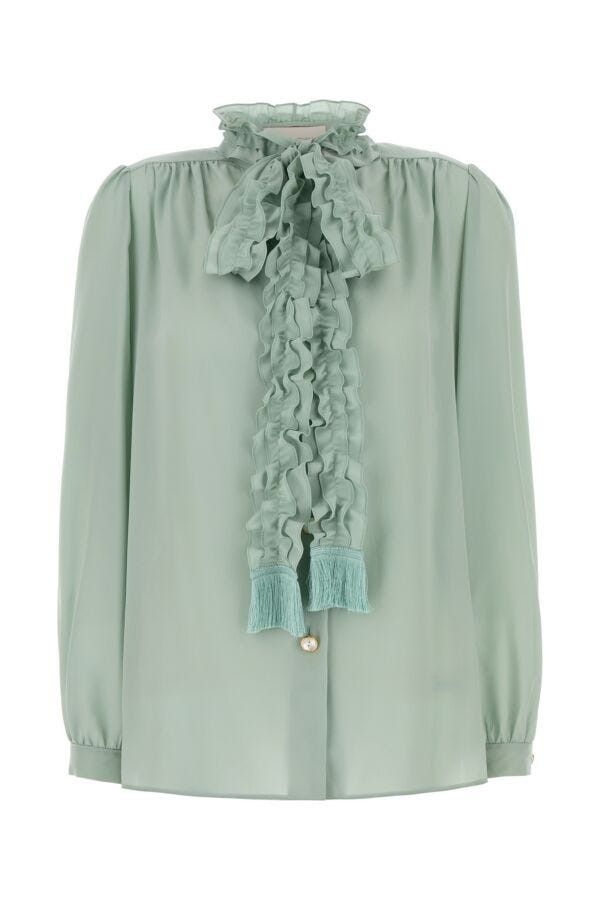 Valentino Tiffany Crepe Shirt Size M / US 6-8 / IT 42-44 - 3 Thumbnail