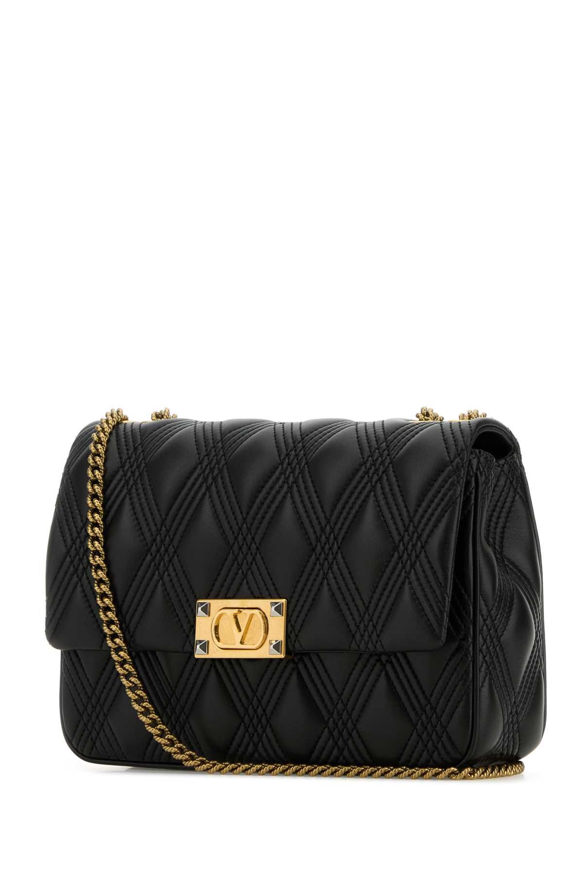 Valentino Black Nappa Leather Large Quiltie 67 Shoulder Bag Size ONE SIZE - 2 Thumbnail
