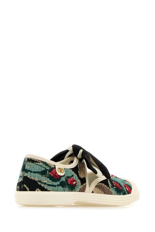 Valentino Embroidered Canvas Bay By Bay Slip Ons Size US 8 / IT 38 - 5 Thumbnail