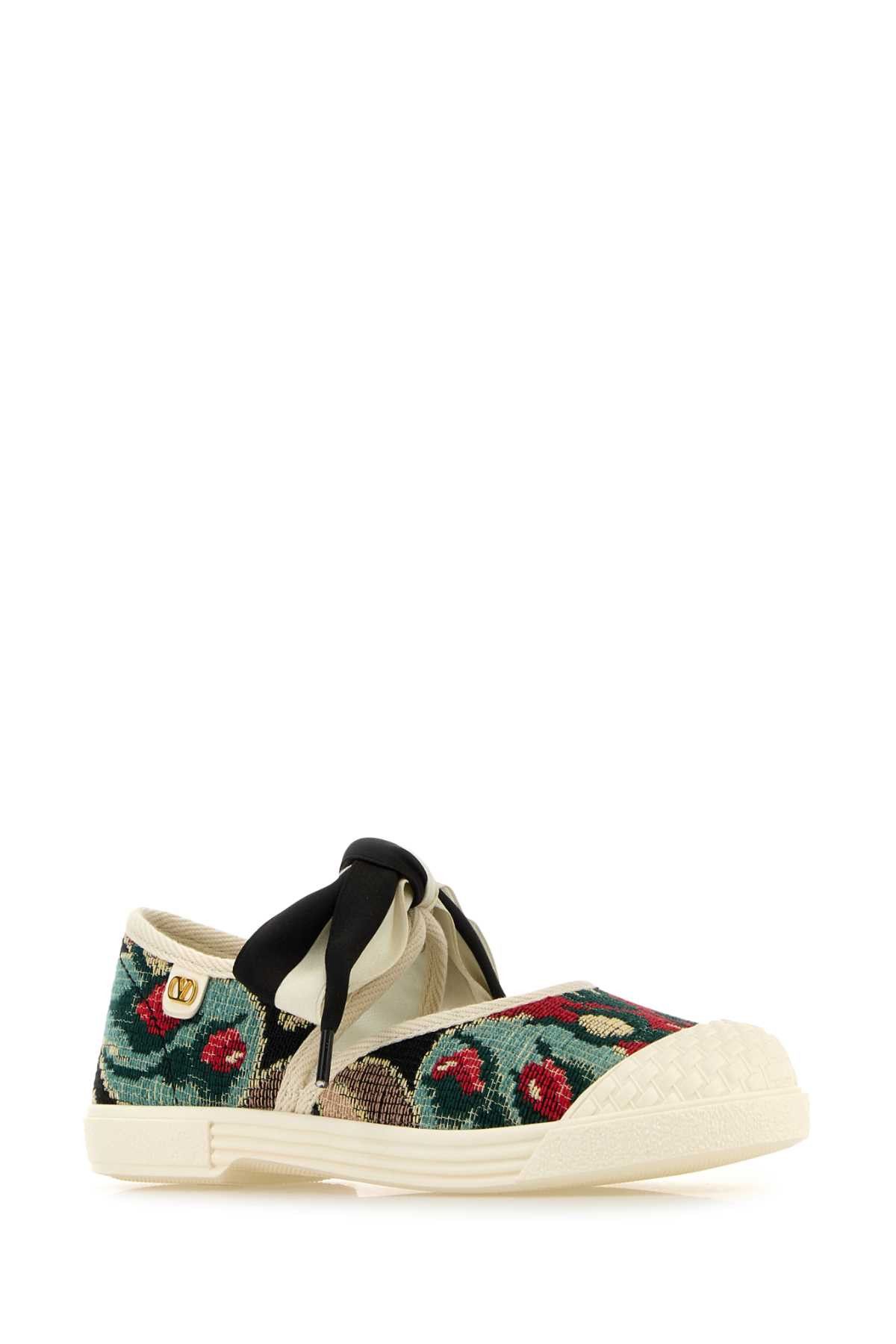 Valentino Embroidered Canvas Bay By Bay Slip Ons Size US 8.5 / IT 38.5 - 2 Thumbnail