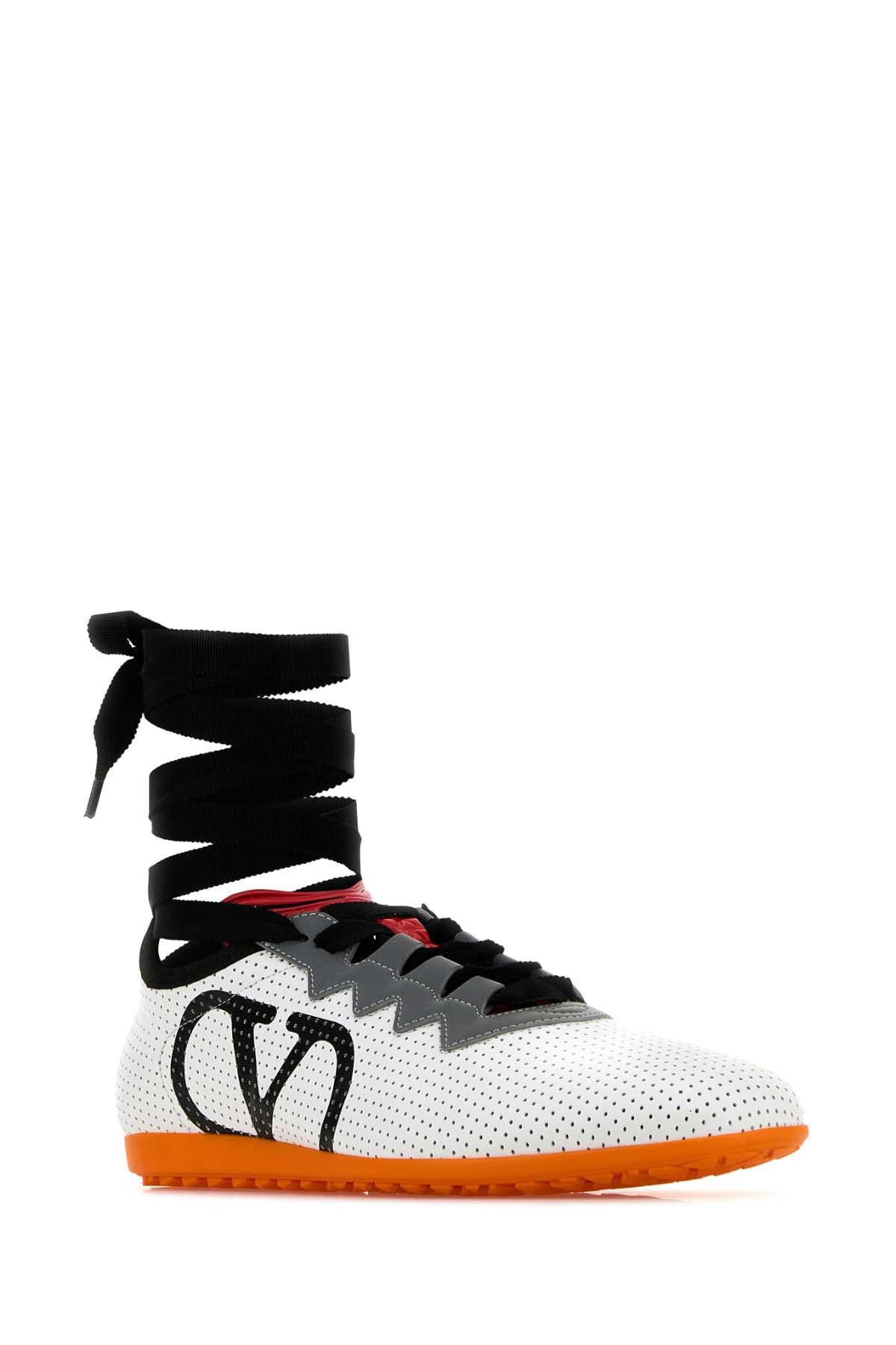 Valentino White Nappa Leather Chromathon Sneakers Size US 10 / IT 40 - 2 Thumbnail