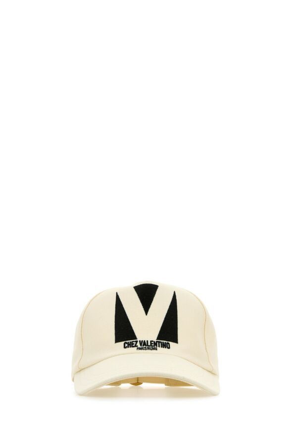 Valentino Ivory Cotton Baseball Cap Size ONE SIZE - 3 Thumbnail