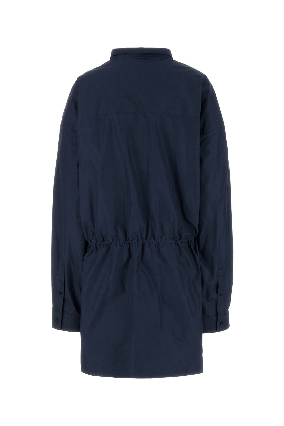 Balenciaga Navy Blue Poplin Shirt Dress Size S / US 4 / IT 40 - 2 Thumbnail
