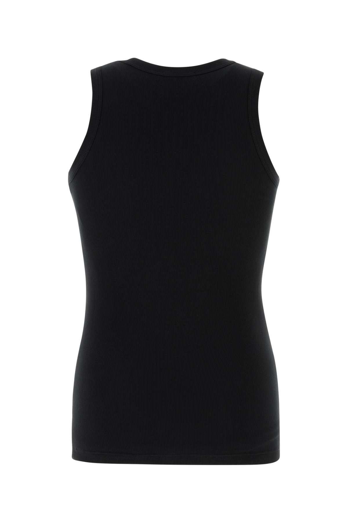 Alexander McQueen Black Stretch Cotton Tank Top Size US S / EU 44-46 / 1 - 2 Thumbnail