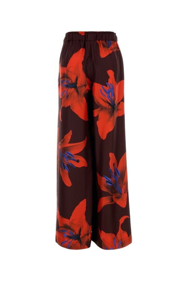 Alexander McQueen Printed Satin Wide-Leg Pant Size 27" / US 4 / IT 40 - 4 Thumbnail