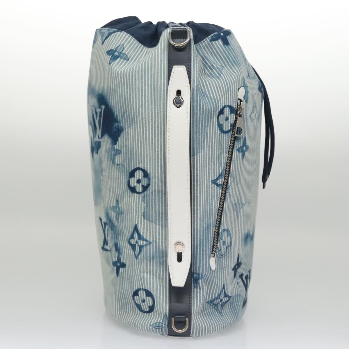 louis vuitton blue white red backpack Jacquard Velvet Monogram Palm Springs Mini 1511890 the monogram embossed into the calfskin features a colorful gradient effect Louis Vuitton Discovery Backpack Limited
