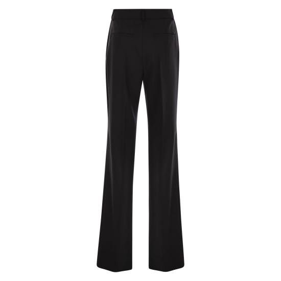 Sportmax SPORTMAX Women Straight Pants 2512131051600 BLACK Size 26" / US 2 / IT 38 - 2 Thumbnail