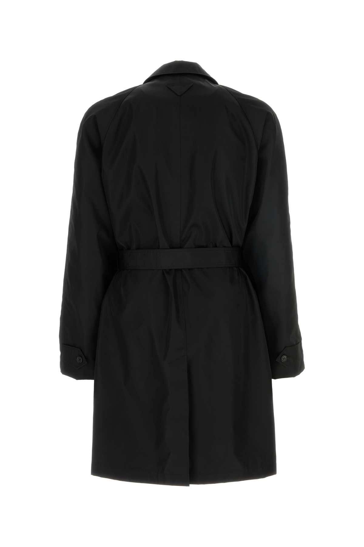 Prada Black Re-Nylon Trench Coat Size US XXL / EU 58 / 5 - 2 Thumbnail
