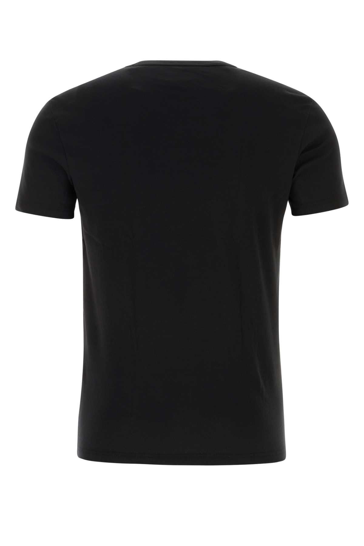 Tom Ford Black Stretch Cotton Blend T-Shirt Size US M / EU 48-50 / 2 - 2 Thumbnail