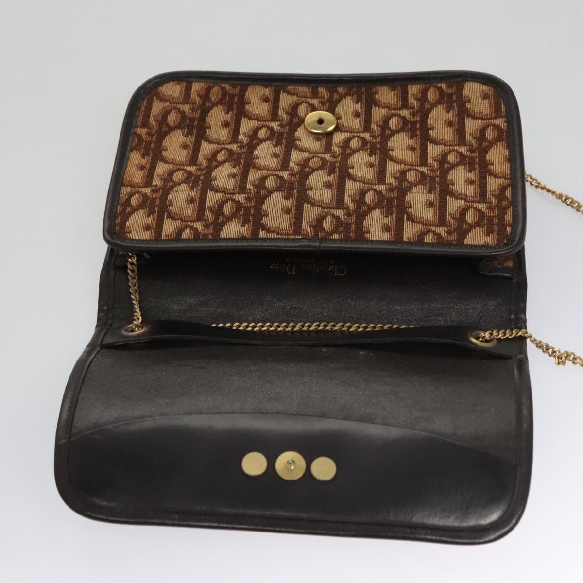 Dior Trotter Brown Canvas Shoulder Bag (Pre-Owned) Size ONE SIZE - 13 Thumbnail