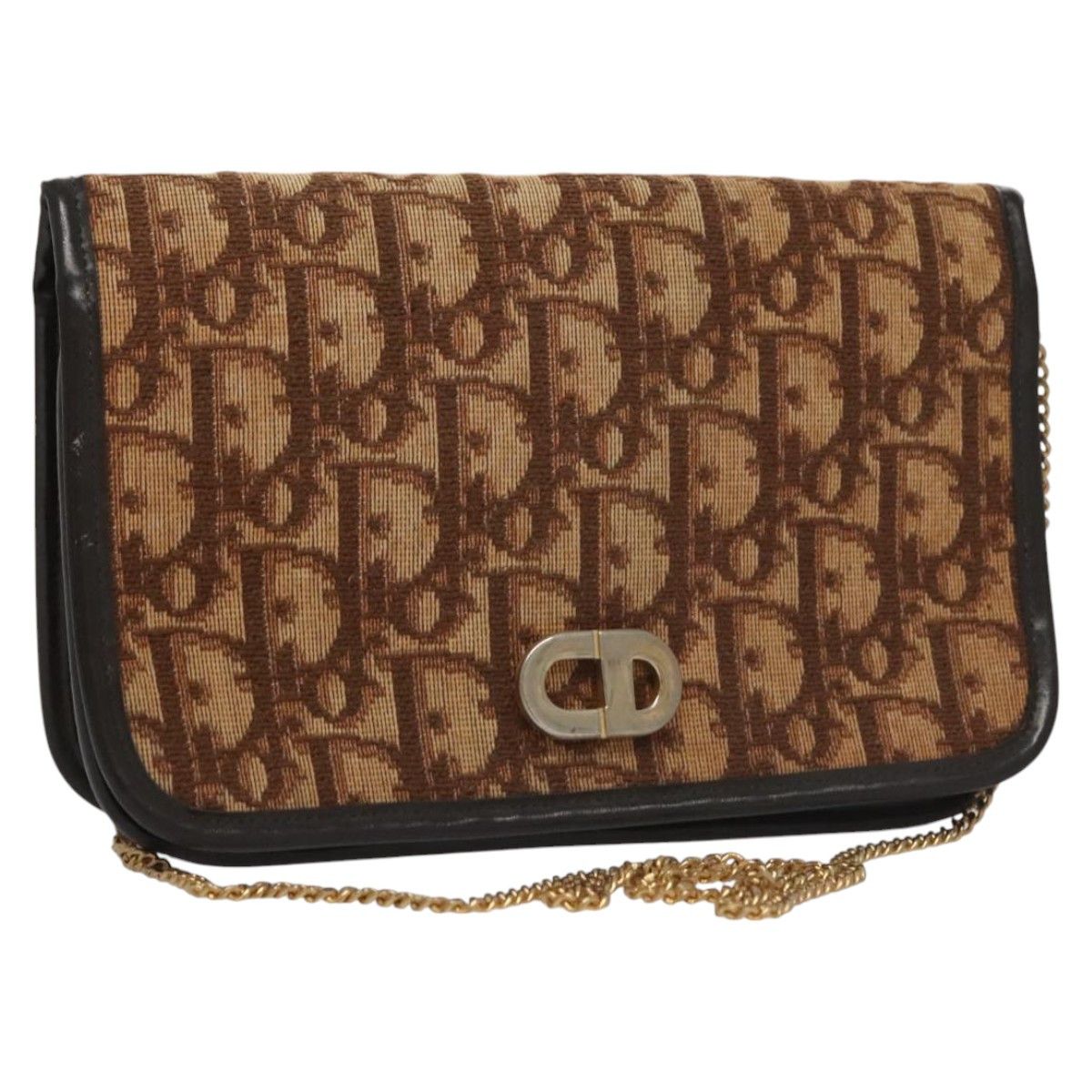 Dior Trotter Brown Canvas Shoulder Bag (Pre-Owned) Size ONE SIZE - 18 Thumbnail