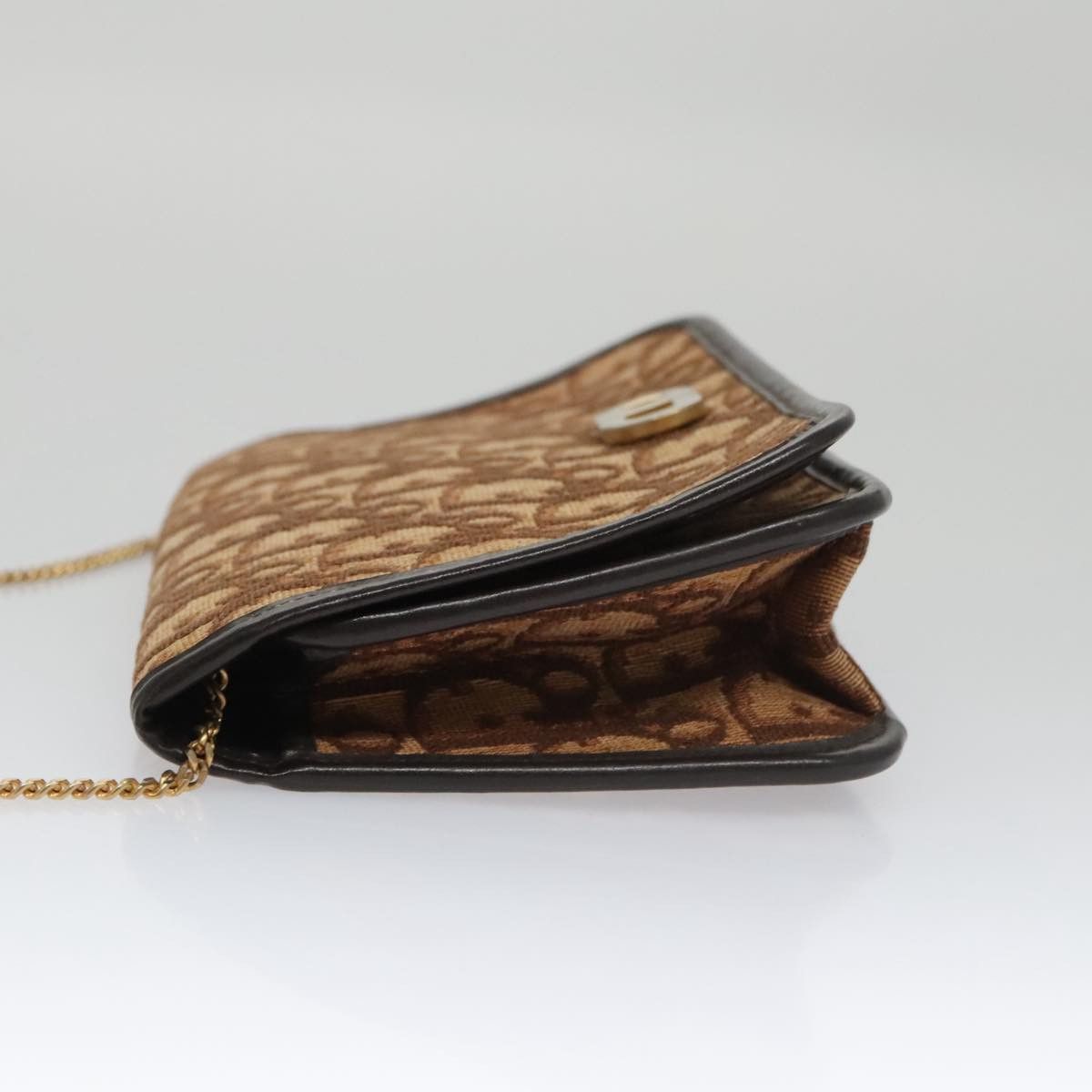 Dior Trotter Brown Canvas Shoulder Bag (Pre-Owned) Size ONE SIZE - 4 Thumbnail